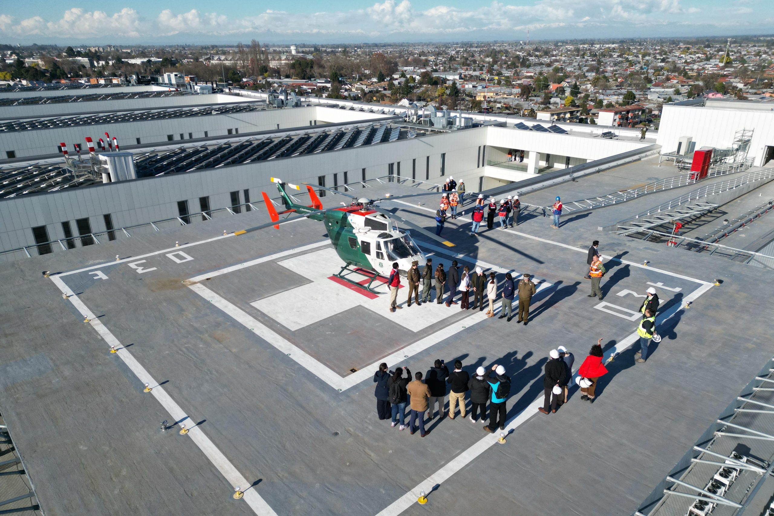 Helipuerto del nuevo hospital ya recibió su primer vuelo