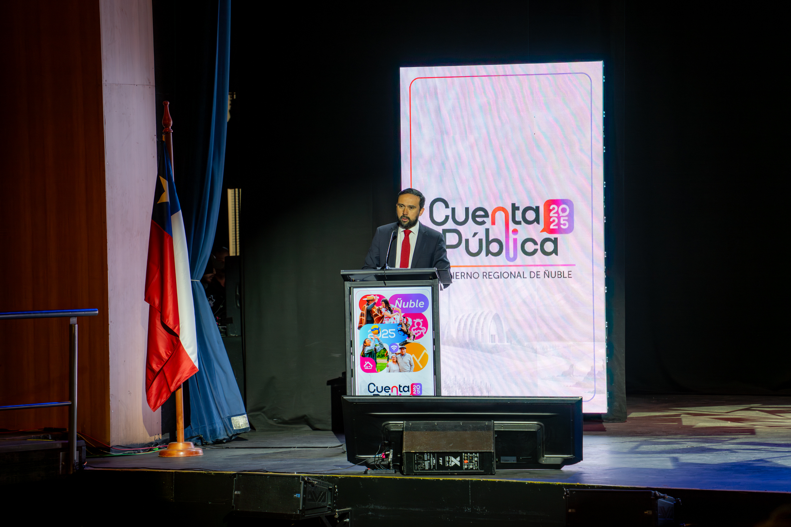 Gobernador de Ñuble, Oscar Crisóstomo rinde Cuenta Pública.