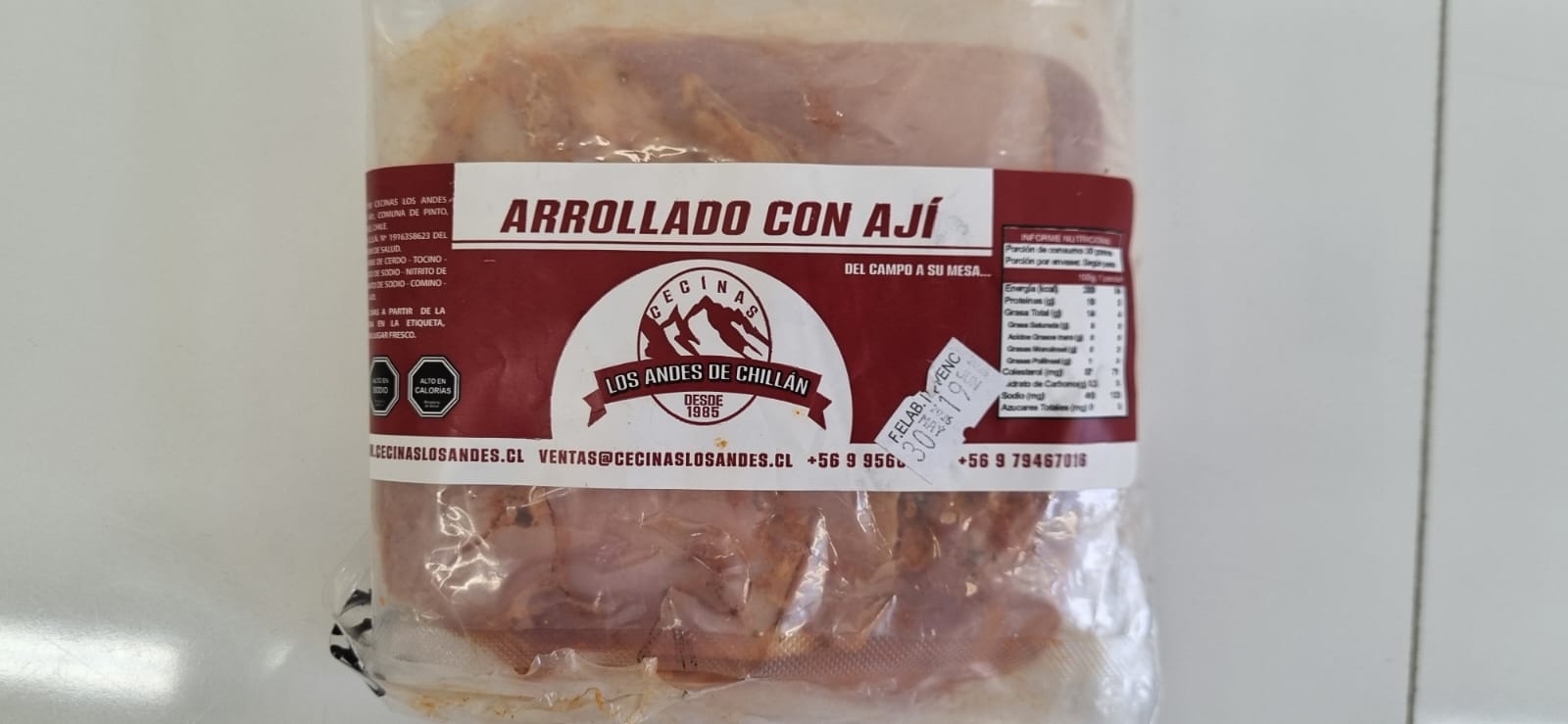 Autoridad emite alerta alimentaria por bacteria en arrollado “Los Andes de Chillán”.