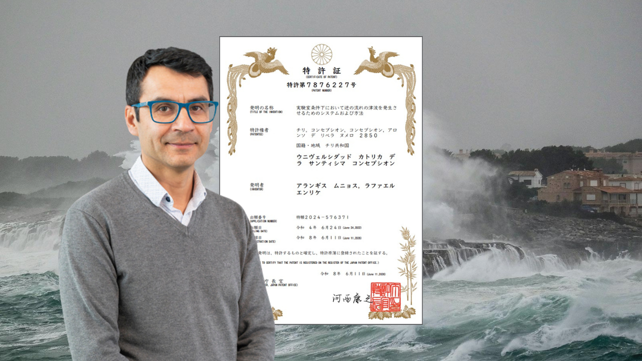 Académico UCSC logra primera patente en Japón con simulador de tsunamis.