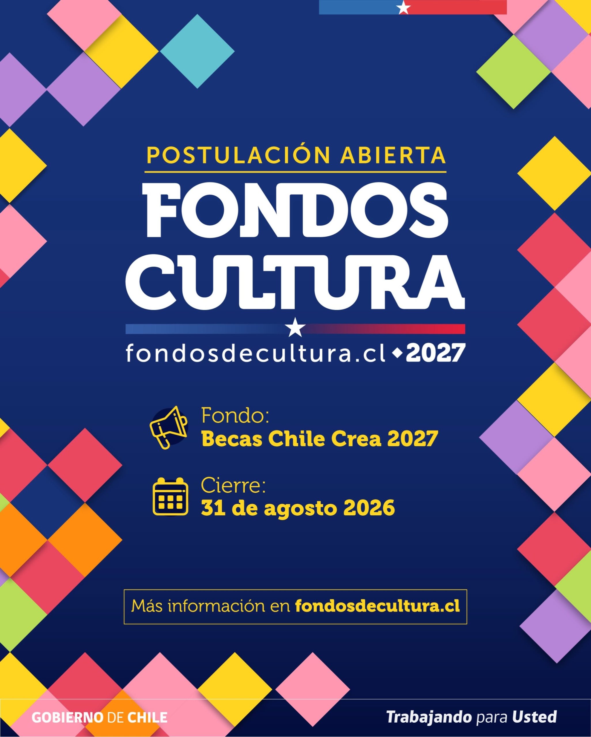 Delegación de Punilla y Seremi de las Culturas invitan a postular a las Becas Chile Crea