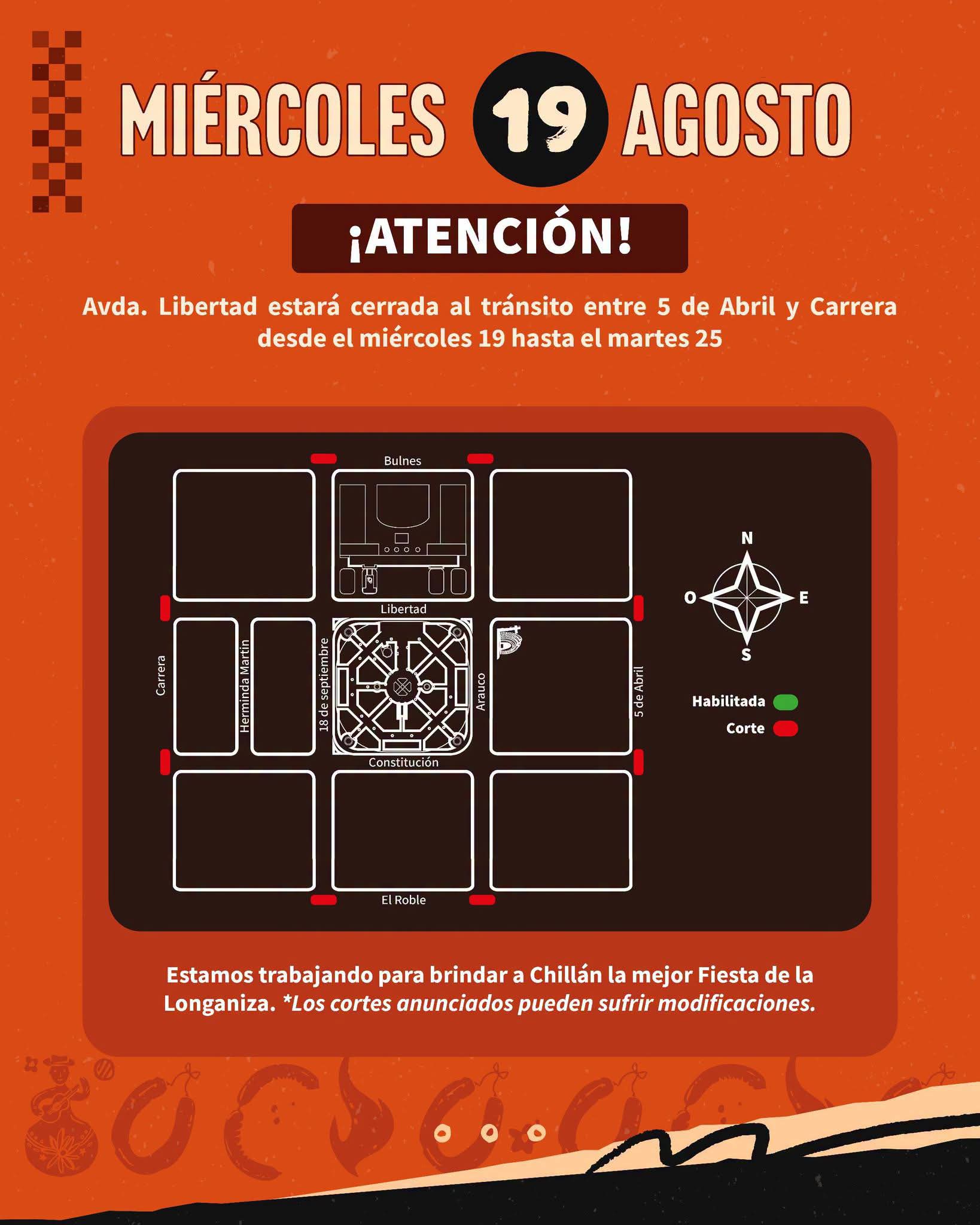 Miércoles 19. Ultimo día de la Fiesta de la Longaniza en Chillan.