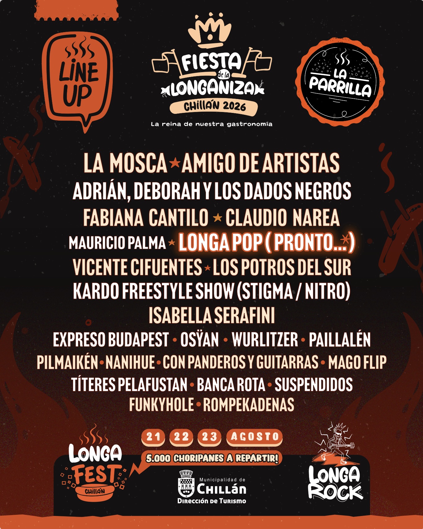 Fiesta de la Longaniza 2026 anunció su parrilla artística.