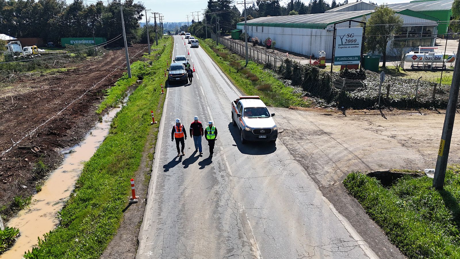 Ruta N-59- Q parte el ensanche Chillán -Yungay.